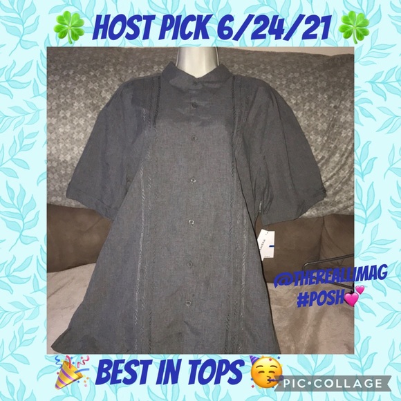 Cubavera XL grey button down shirt New - Picture 1 of 6